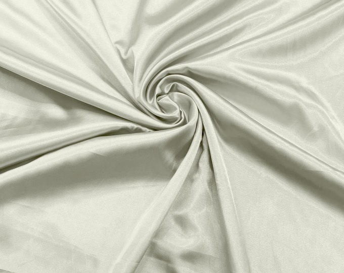 Ivory Light Weight Silky Stretch Charmeuse Satin Fabric/60" Wide/Cosplay.