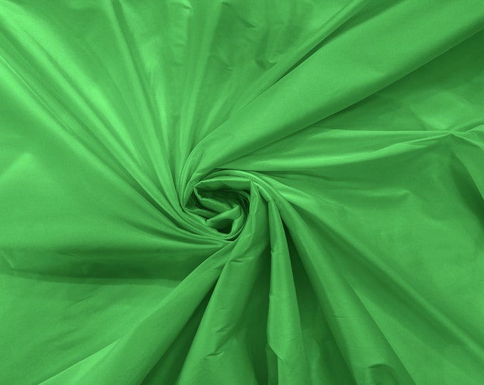 Apple Green 100% Polyester Imitation Silk Taffeta Fabric 55" Wide/Costume/Dress/Cosplay/Wedding.