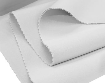 White 58/60" Wide 90% Polyester / 10 percent Spandex Neoprene Scuba Fabric Sold By The Yard.