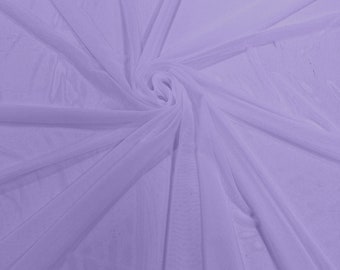 Lilac 58/60" Wide Solid Stretch Power Mesh Fabric Spandex/ Sheer See-Though/Sold By The Yard. New Colors