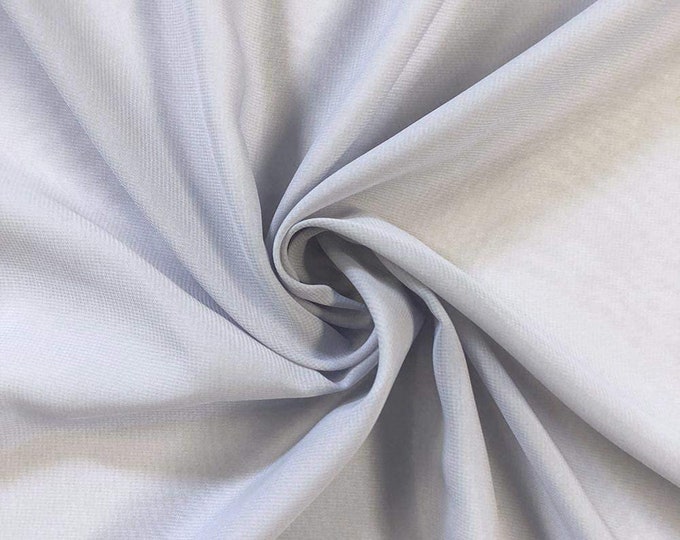 Silver 58/60" Wide 100% Polyester Soft Light Weight, Sheer, See Through Chiffon Fabric Sold By The Yard.