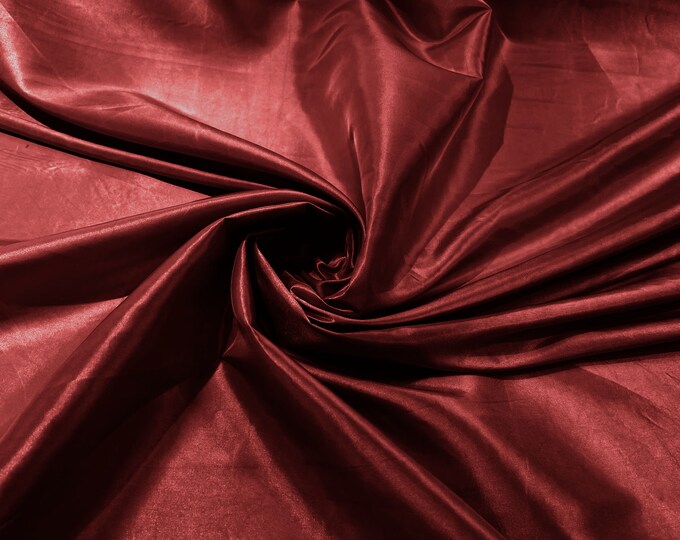 Solid Taffeta Fabric/ Taffeta Fabric By the Yard/ Apparel, Costume, Dress, Cosplay, Wedding. Apple Red