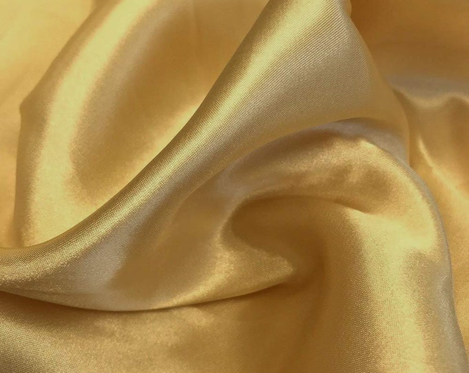 Gold Light Weight Charmeuse Satin Fabric for Wedding Dress 60" inches wide sold by The Yard.