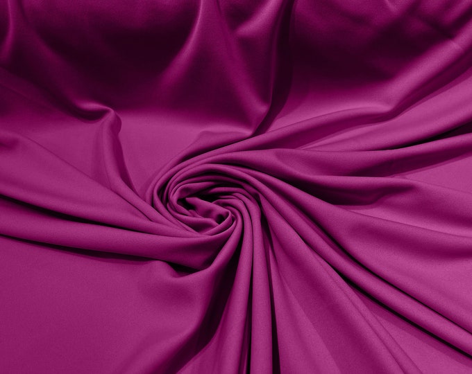 Magenta 59/60" Wide 100% Polyester Wrinkle Free Stretch Double Knit Scuba Fabric/cosplay/costumes.