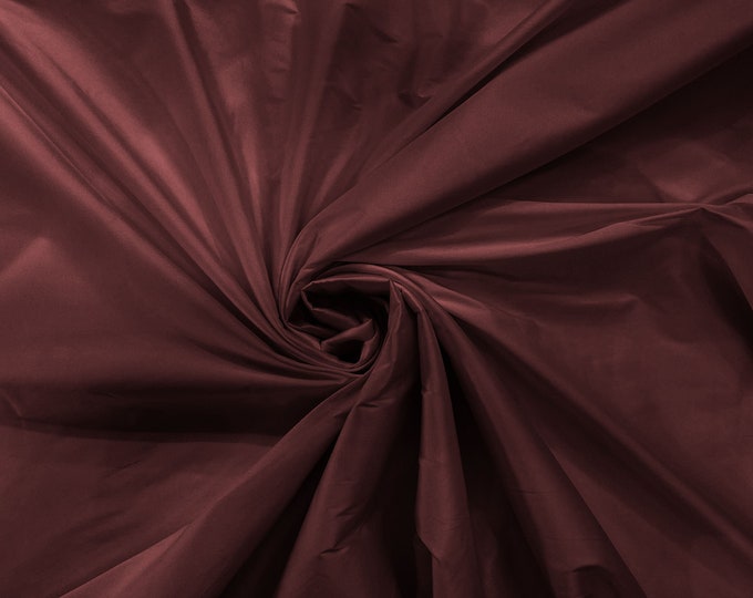 Wine 100% Polyester Imitation Silk Taffeta Fabric 55" Wide/Costume/Dress/Cosplay/Wedding.