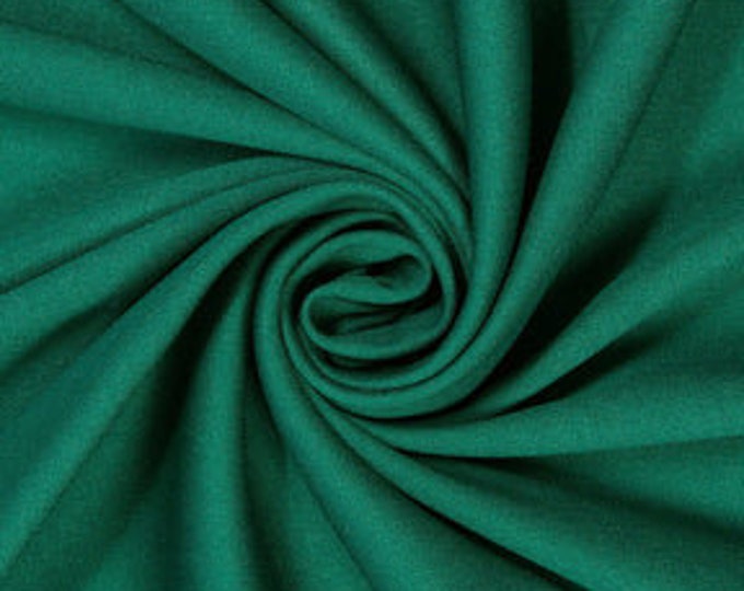 Hunter Green Polyester Knit Interlock Mechanical Stretch Fabric 58"/60"/Draping Tent Fabric. Sold By The Yard.