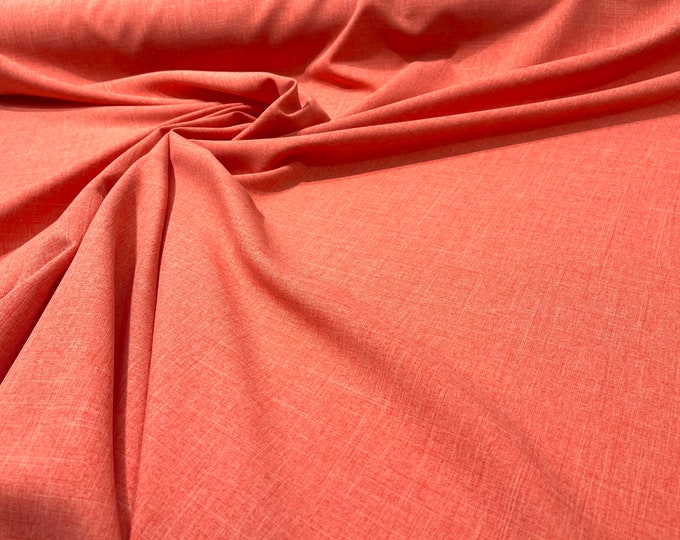 Coral Two-Tone Melange Poplin 58” Wide/ Polyester Poplin Fabric.