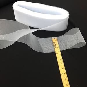 40 yards- 4 Inches White Crinoline Horsehair Braid Trim-wedding-bridal-decorations.