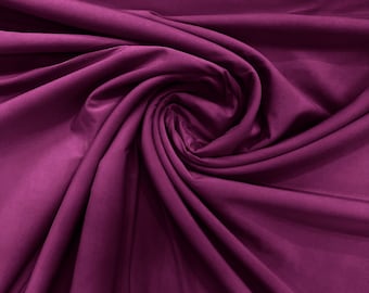 Magenta 58" Wide ITY Fabric Polyester Knit Jersey 2 Way  Stretch Spandex Sold By The Yard.