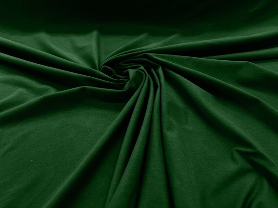 Cotton Jersey Spandex Knit Stretch Fabric 58/60 Wide (1 Yard, Kelly Green)