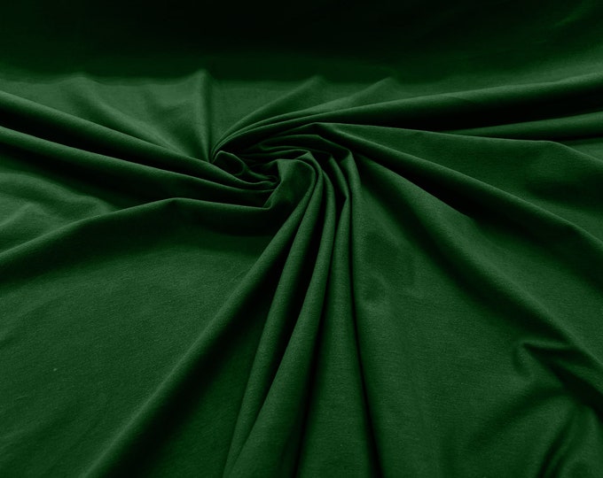 Kelly Green 58/60" Wide  Cotton Jersey Spandex Knit Blend 95% Cotton 5 percent Spandex/Stretch Fabric/Costume