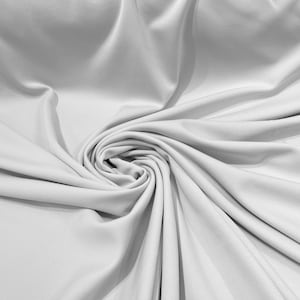 White 59/60&quot; Wide 100% Polyester Wrinkle Free Stretch Double Knit Scuba Fabric/cosplay/costumes.