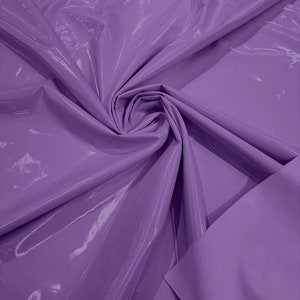 Spandex Shiny Vinyl Fabric (Latex Stretch) - Sold By The Yard - Lavender