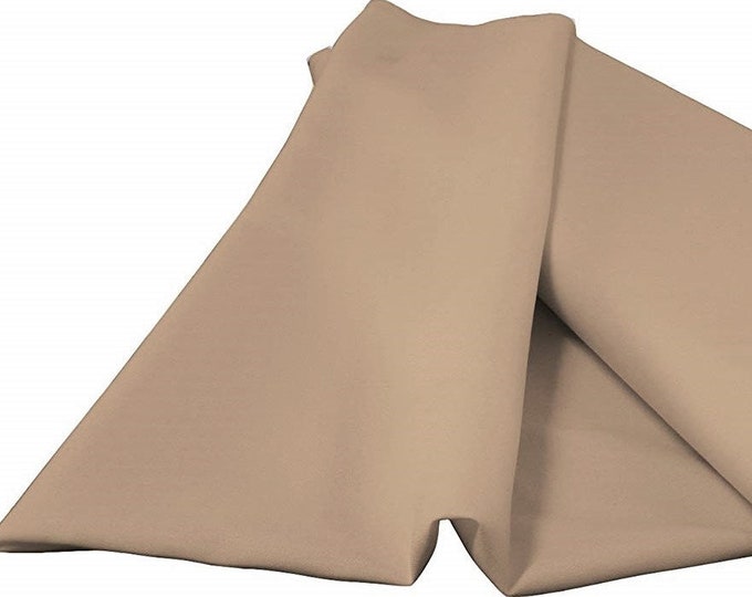 Taupe 60" Wide 100% Polyester Spun Poplin Fabric Sold By The Yard.