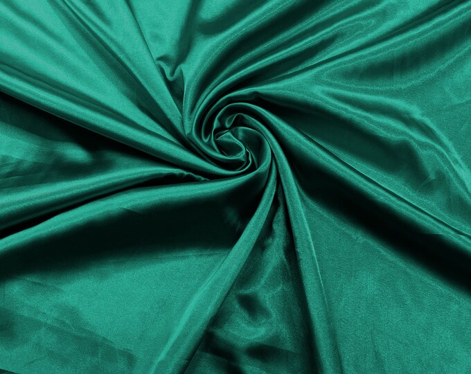 Dark Jade Light Weight Silky Stretch Charmeuse Satin Fabric/60" Wide/Cosplay.