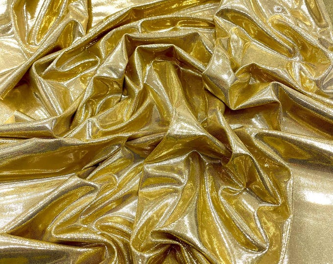 Gold Foggy Foil All Over Foil Metallic Nylon Spandex 4 Way Stretch/58" Wide