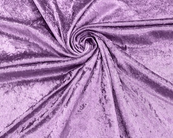 Lavender Crushed Stretch Panne Velvet Fabric 58" Wide| Apparel Costumes DIY Material