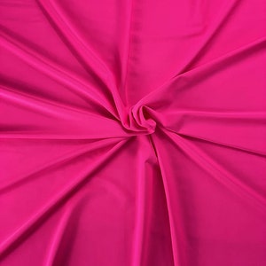 Fuchsia Shiny Milliskin Nylon Spandex Fabric 4 Way Stretch 58&quot; Wide Sold by The Yard
