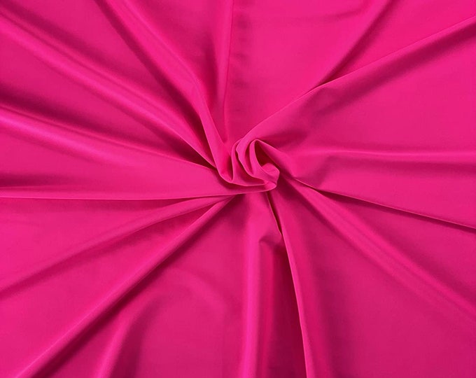 Fuchsia Shiny Milliskin Nylon Spandex Fabric 4 Way Stretch 58" Wide Sold by The Yard