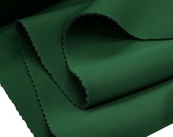 Hunter Green Neoprene Scuba Fabric 2mm Thick | Stretch Polyester Spandex 58" Wide.