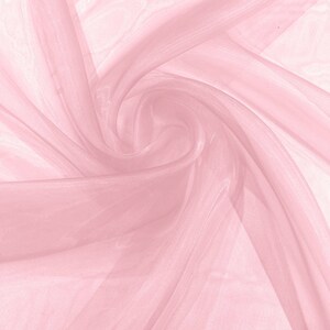 Candy Pink 58/60&quot; Wide 100% Polyester Soft Light Weight, Sheer, See Through Crystal Organza Fabric/Cosplay Costumes, Skirts.