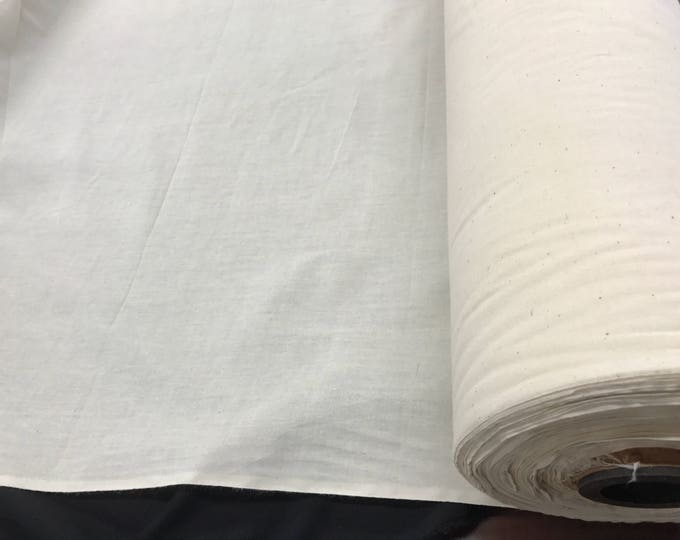 Ivory Muslin natural 100% cotton medium quality unbleached fabric-45-48" wide-pattern maker fabric-sold by the yard.