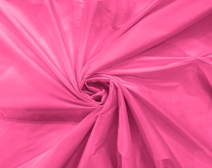 Hot Pink 100% Polyester Imitation Silk Taffeta Fabric 55" Wide/Costume/Dress/Cosplay/Wedding.