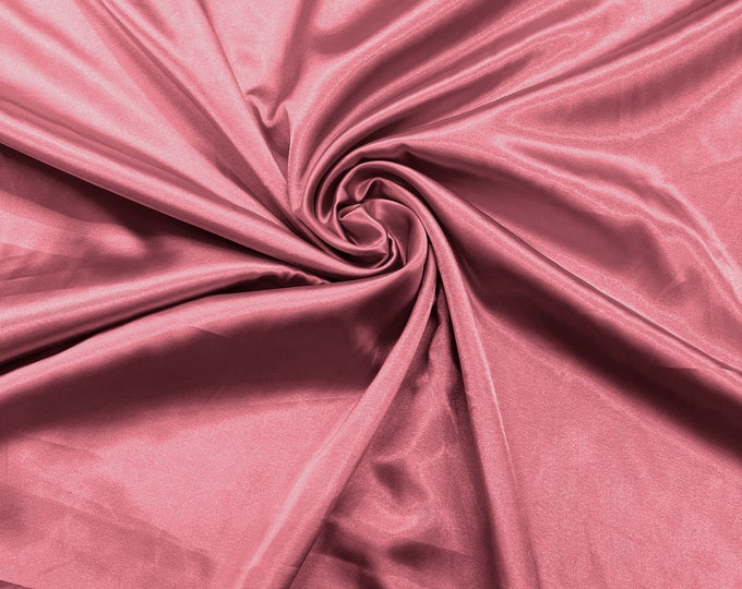 Dusty Rose Light Weight Silky Stretch Charmeuse Satin Fabric/60" Wide/Cosplay.