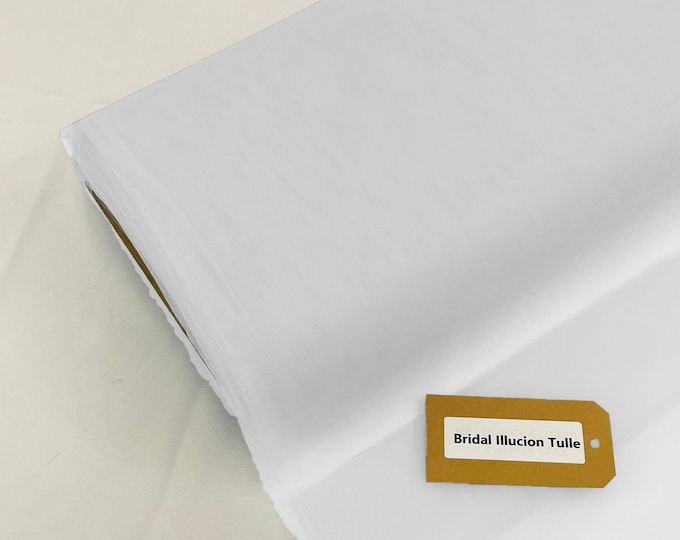 Off White - Bridal Illusion Tulle 108"Wide X 50 Yards Polyester Premium Tulle Fabric Bolt, By The Roll.