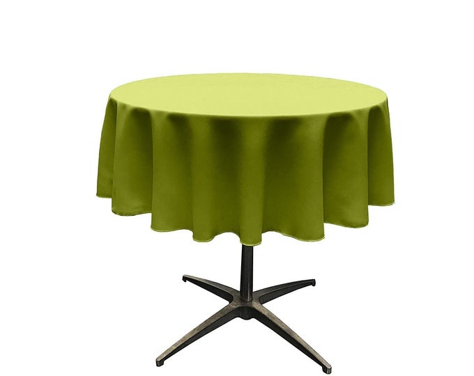 Avocado - Solid Round Polyester Poplin Tablecloth Seamless.