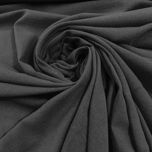 Gray Muslin Crinkle Gauze Fabric, Cotton Gauze Swaddle Fabric, Fabric for Babies, Swaddle, dresses, Cheesecloth Fabric
