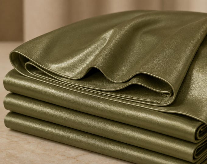 Sage Green Heavy Shiny Satin Stretch Spandex Fabric 58" Wide, Satin Prom Dress Fabric, Wedding Gown Apparel Fabric By The Yard