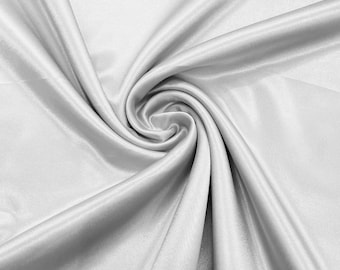 White Crepe Back Satin Bridal Fabric Draper/Prom/Wedding/58" Inches Wide Japan Quality.