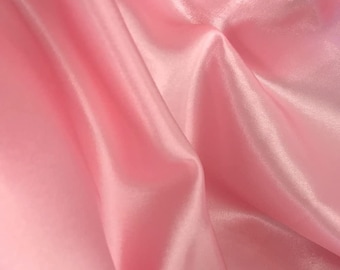 Pink Crepe Back Satin Bridal Fabric Draper-Prom-wedding-nightgown- Soft 58"-60" Inches Sold by The Yard.