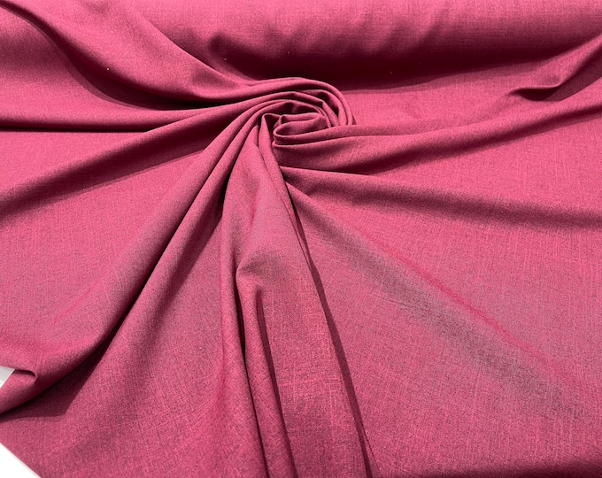 Cranberry Two-Tone Melange Poplin 58” Wide/ Polyester Poplin Fabric.