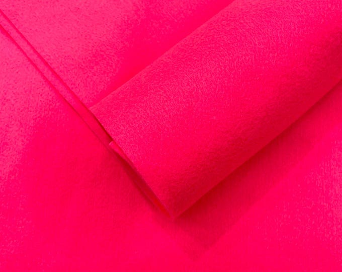 Hot Pink Acrylic Craft Felt Fabric by The Yard 72" Wide.