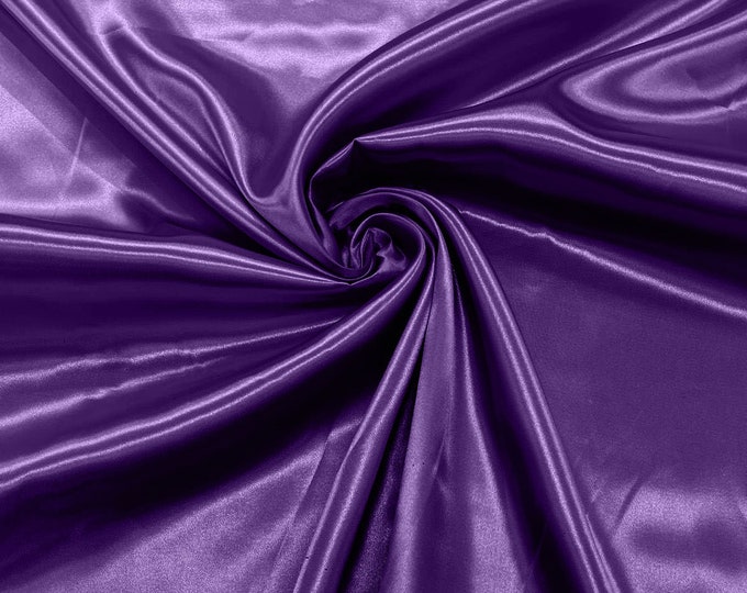 Light Purple Shiny Charmeuse Satin Fabric for Wedding Dress/Crafts Costumes/58” Wide /Silky Satin