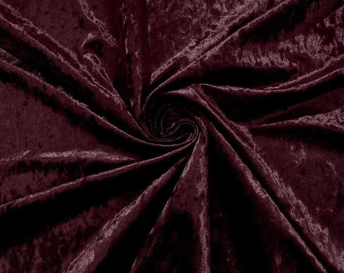 Burgundy Crushed Velvet Fabric/58 Inches Wide/Cosplays.