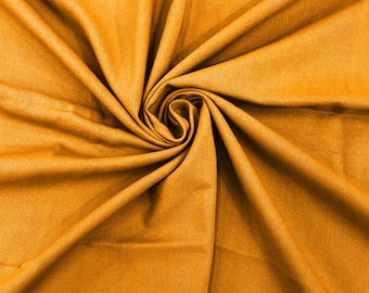 Mustard Medium Weight Natural Linen Fabric/50 " Wide/Clothing
