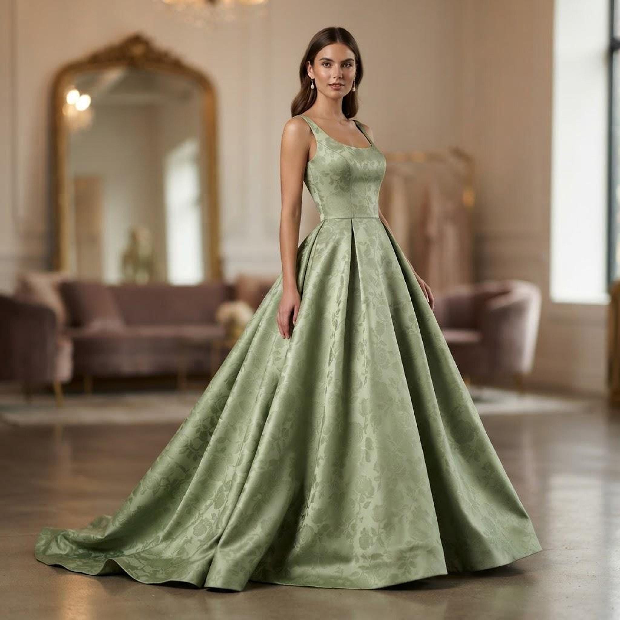 green color contrast dresses Iroinnid Wedding Guest for Women Homecoming Party Collar Long Dress With Patchwork Off Shoulder Printed Dress Elegant Formal 6.18.26_Sale main image 1