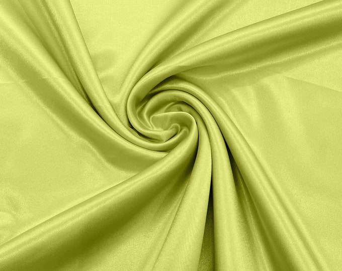 Kiwi Crepe Back Satin Bridal Fabric Draper/Prom/Wedding/58" Inches Wide Japan Quality.