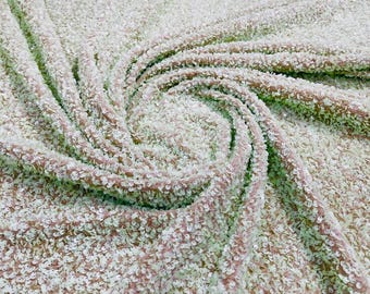 Sage Green stretch velvet with luxury sequins all over 5mm shining sequins 2-way stretch, sold by the yard.