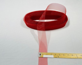 Red Horsehair Trim, 2 Inch Crinoline Braid Sold by the Yard