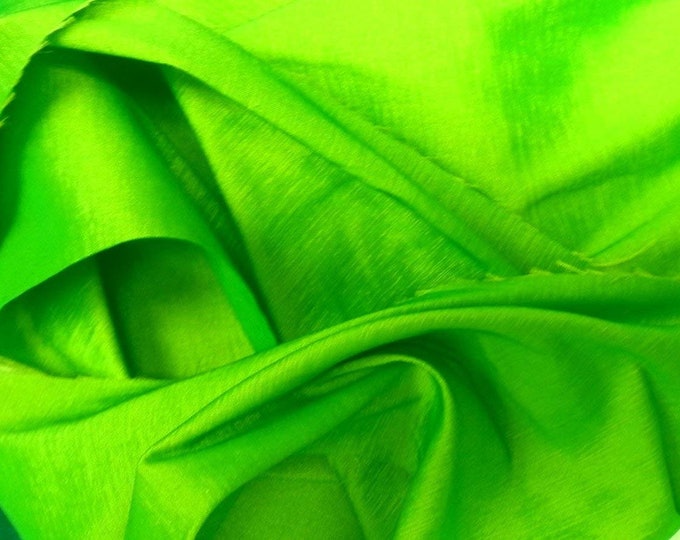 Lime Green 58" Wide Medium Weight Stretch Two Tone Taffeta Fabric, Sold By The Yard.