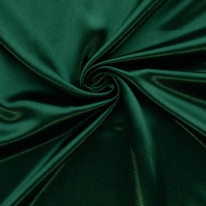 Hunter Green Crepe Back Satin Bridal Fabric Draper-Prom-wedding-nightgown- Soft 58&quot;-60&quot; Inches Sold by The Yard.