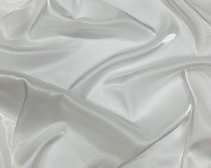 White Wet Liquid Sheer Chiffon Fabric/58" Wide.