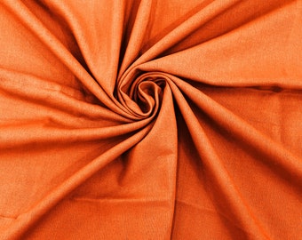 Orange Medium Weight Rayon Natural Linen Fabric/50 " Wide/Clothing