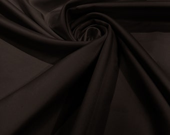 Chocolate Brown - Matte L'Amour Satin (Peau de Soie) Duchess Fabric Bridesmaid Dress 58"-60" Wide/Costume/wedding.