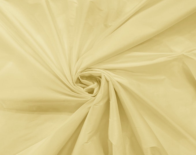 Banana Yellow 100% Polyester Imitation Silk Taffeta Fabric 55" Wide/Costume/Dress/Cosplay/Wedding.