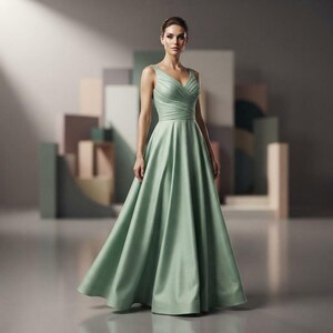Kunstseidenstoff, mintfarbenes Polyester-Dupioni, 140 cm breit, Meterware